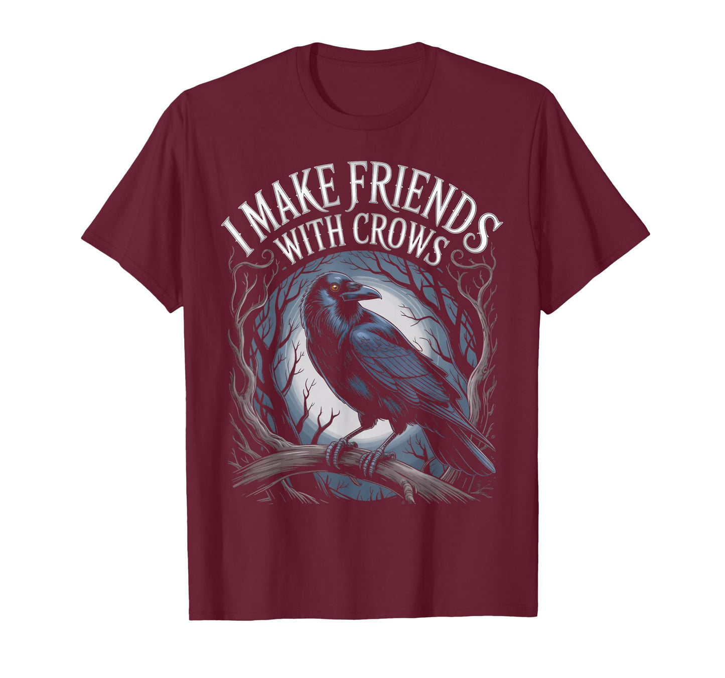 Friends with Crows Animal Gothic Birds Animal Funny Crow T-Shirt