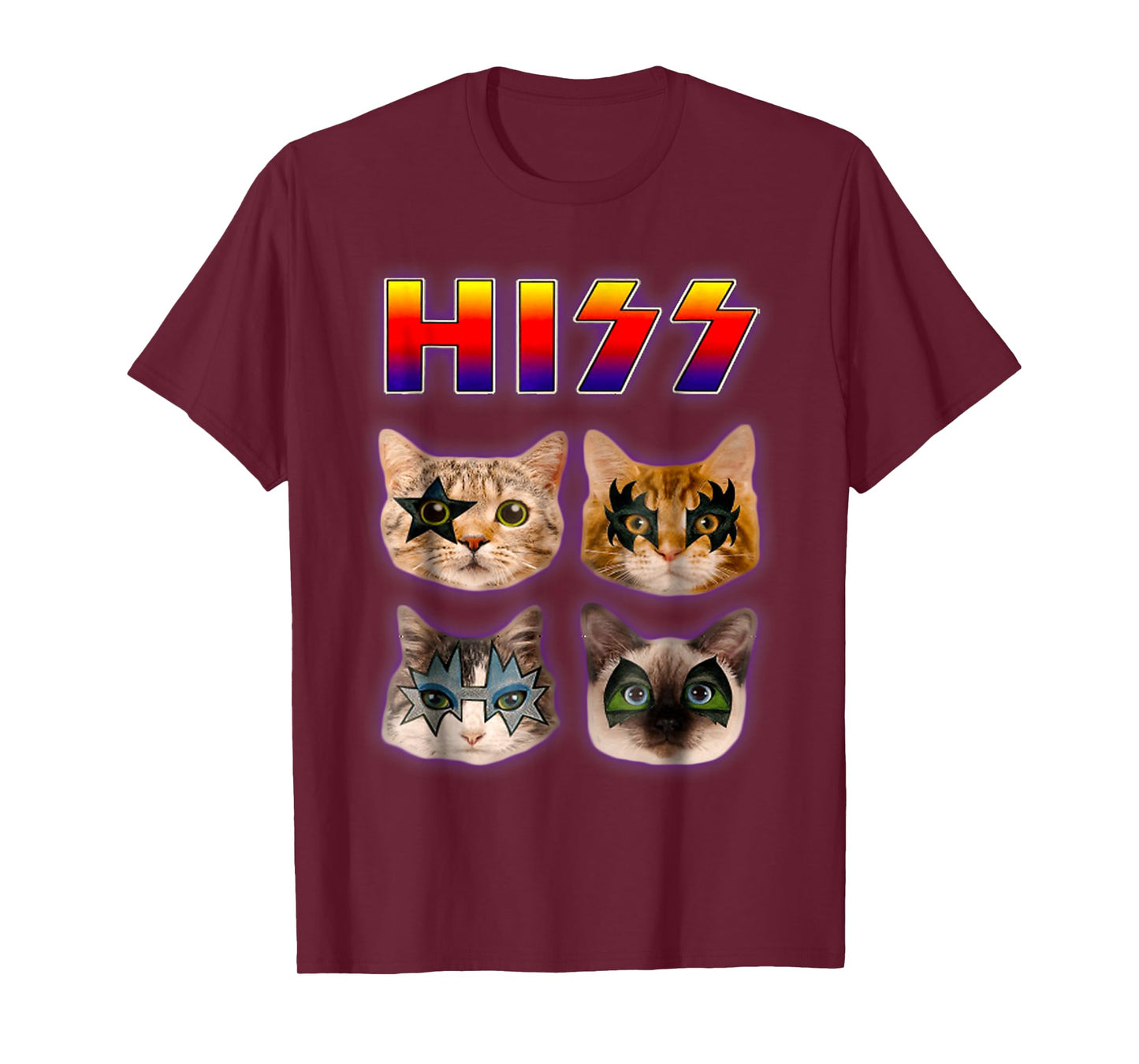Hiss Funny Cats Kittens Rock Rockin T-Shirt