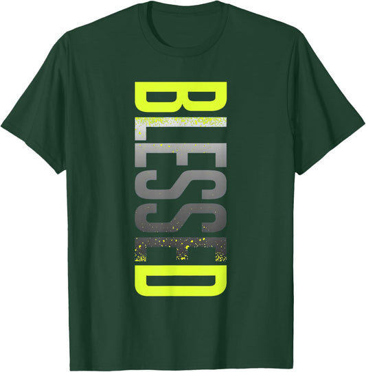 Neon Yellow Black Cool Grey Graphic Match T-Shirt - T-Shirt | Forest