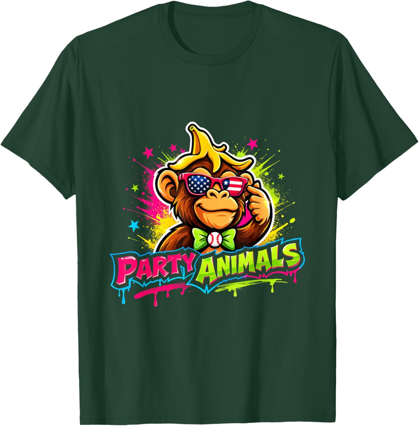 Party Animals Baseball Jersey T-Shirt - T-Shirt | Forest