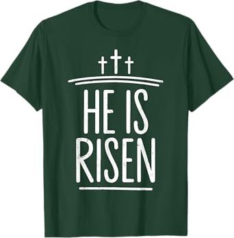 He is Risen Funny Christian Easter Men Boy Toddler Son Jesus T-Shirt