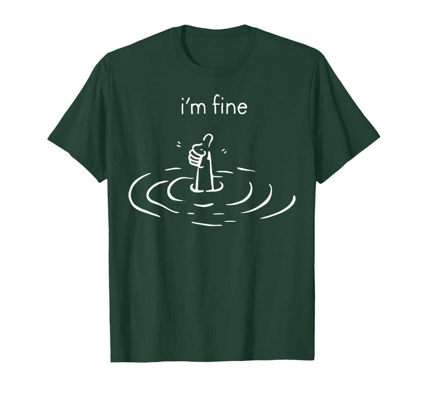 I'm Fine Drowning Meme Funny T-Shirt