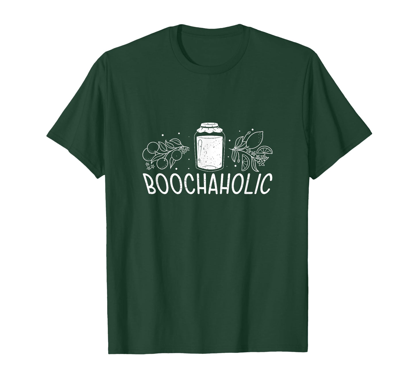 Boochaholic Fermented Booch Drink Fans Funny Kombucha Brewer T-Shirt