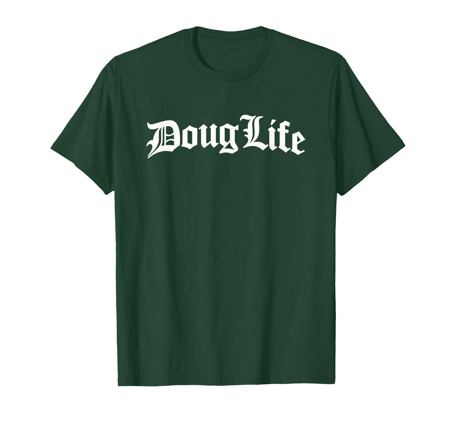 Living The Doug Life by Trudenz Unisex T-Shirt, Black, Small, Short Sleeve, Modern Casual, Crew Neck, XS/US Small, Regular Fit, Doug Humorous Named T-Shirt