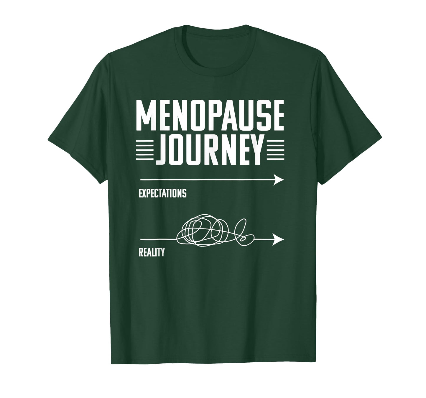 Funny Expectations Reality Menopause Journey Menopausing T-Shirt