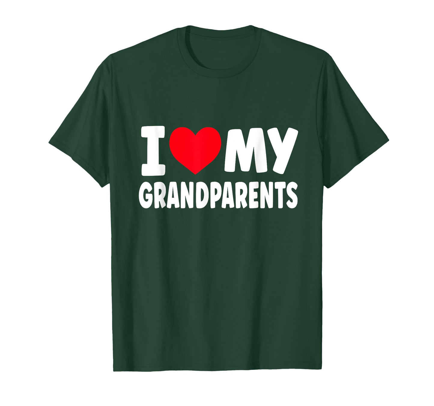 I Love My Grandparents I Heart My Grandparents T-Shirt