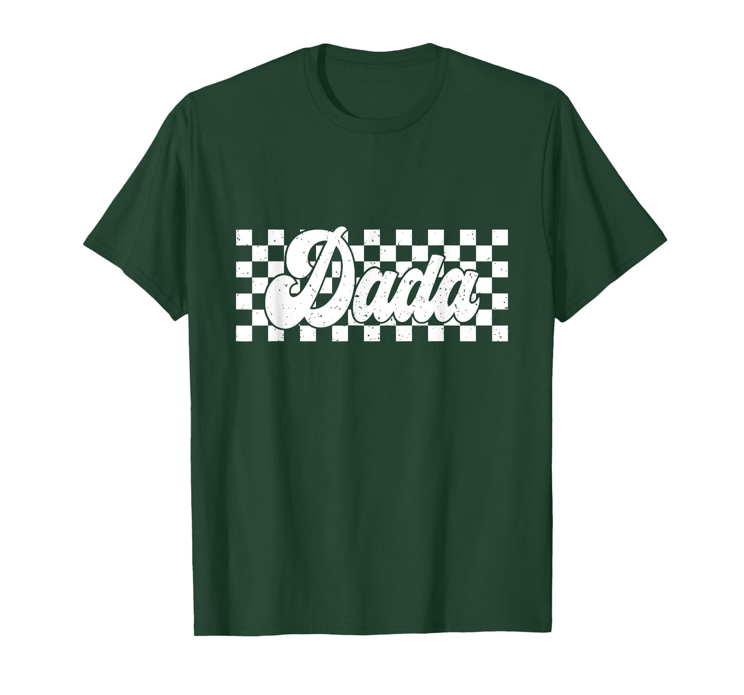 Retro Checkered Dada Father’s Day Dad Life Fatherhood Mens T-Shirt