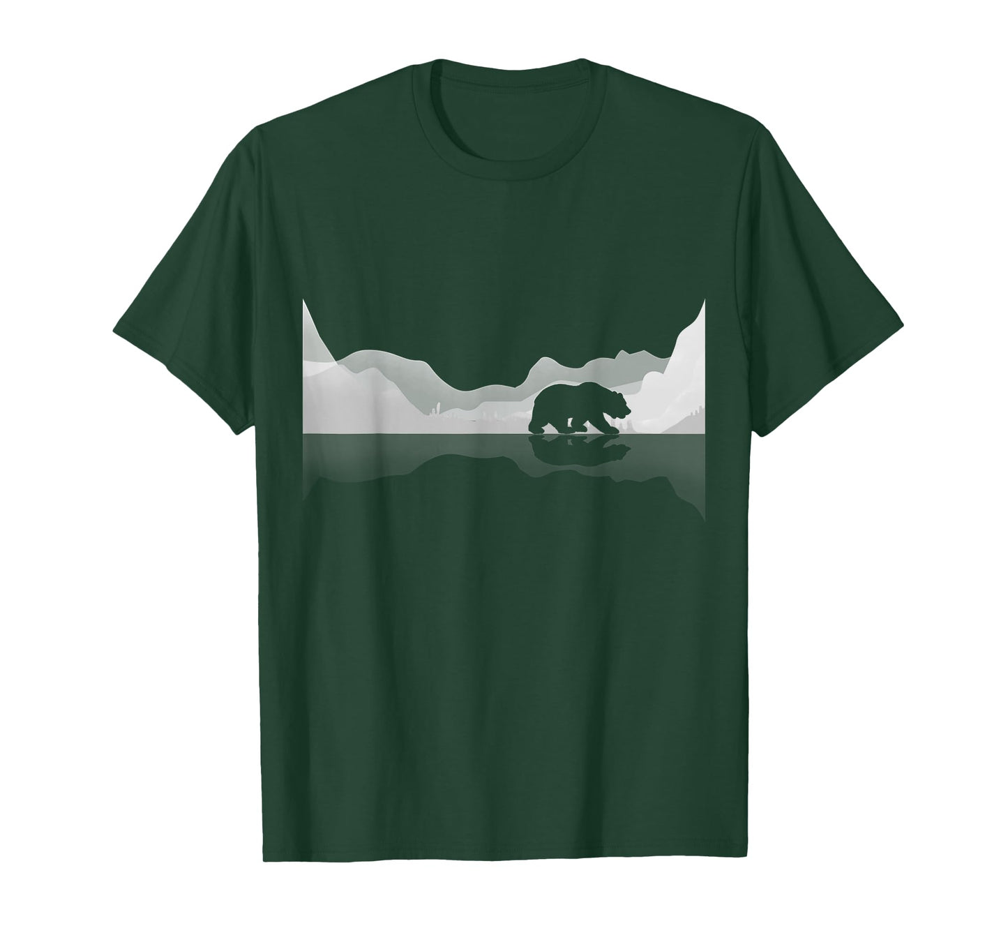 Trees Reflection Wildlife Nature Animal Bear Outdoor Forest T-Shirt
