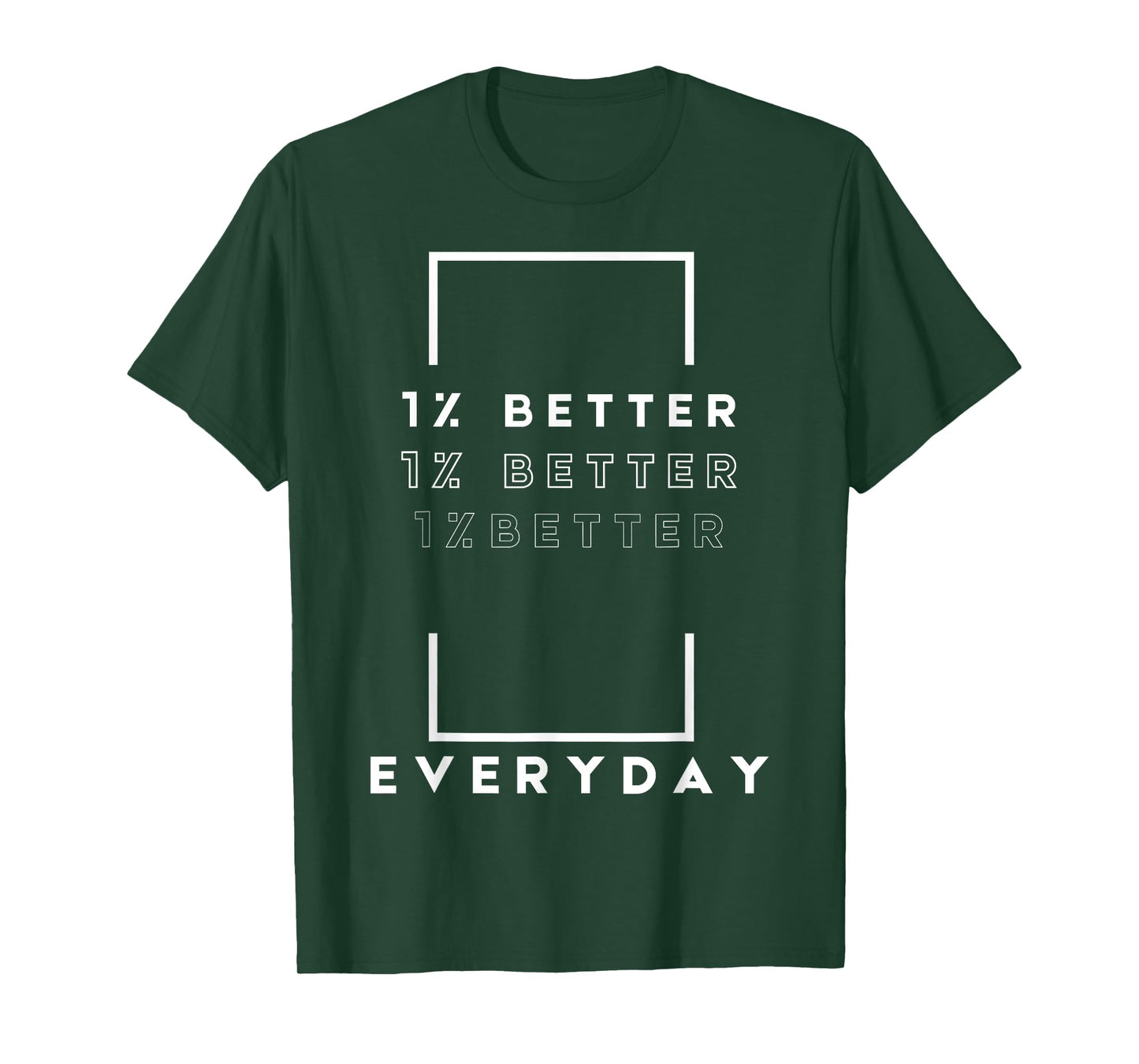 Motivation Quote Simple Design 1% Percent Better Everyday T-Shirt