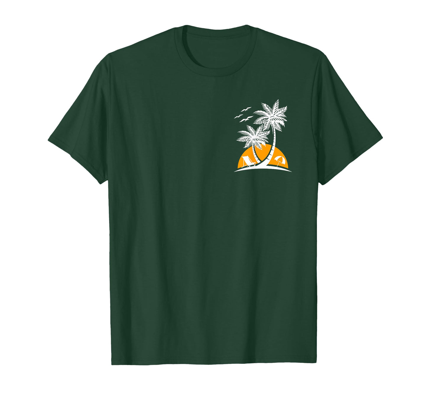 Minimalist Palm Tree Tropical Beach Sunset Summer Vacation T-Shirt