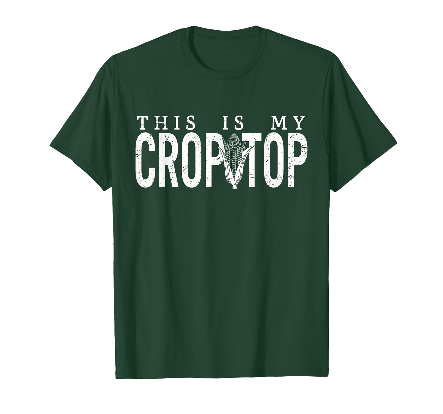 This Is My Crop Top Food Pun Corn Funny Farmer Meme Corn T-Shirt