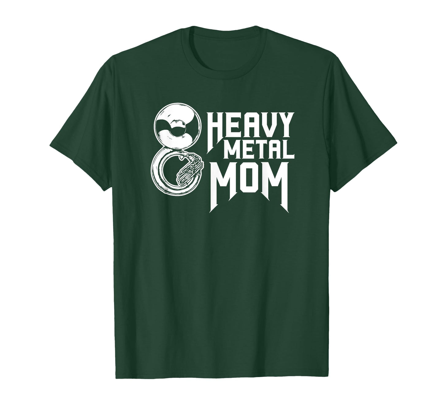 Vintage Heavy Metal Mom Tuba Sousaphone Marching Band Mom T-Shirt