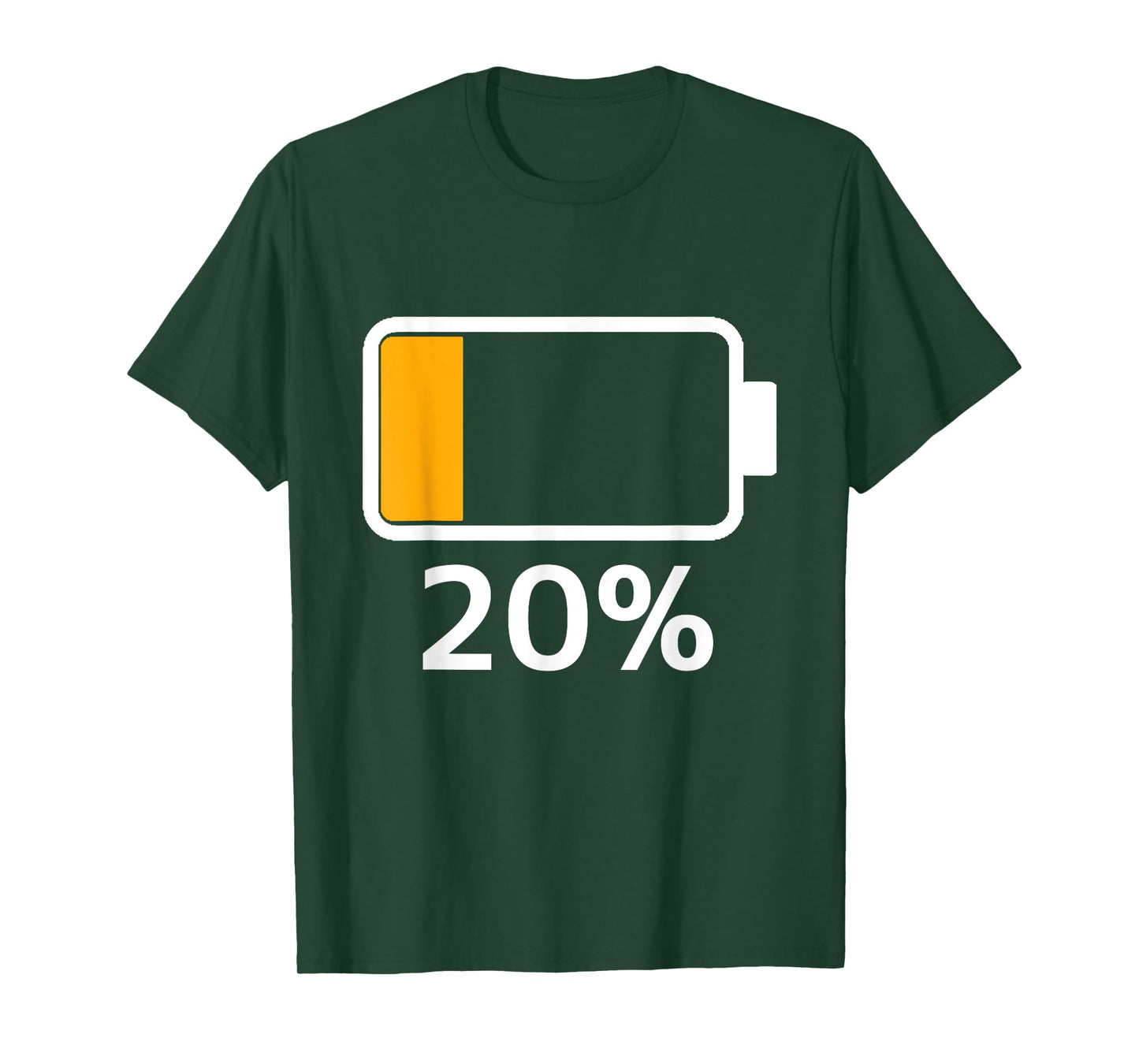 Battery 20% Charged Energy Battery low dead T-Shirt