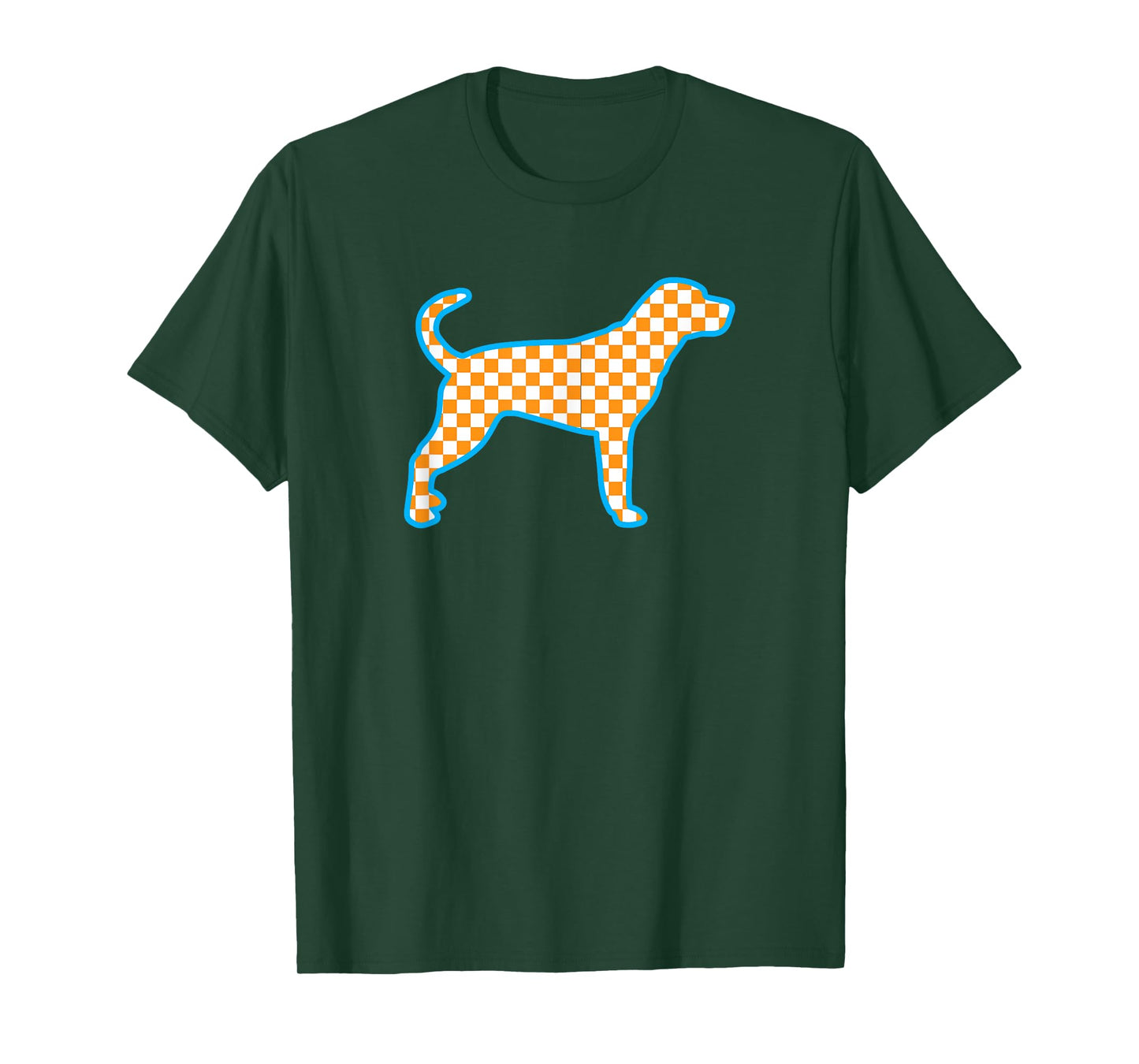 Native Home State Pride Orange White Checkerboard Tennessee T-Shirt