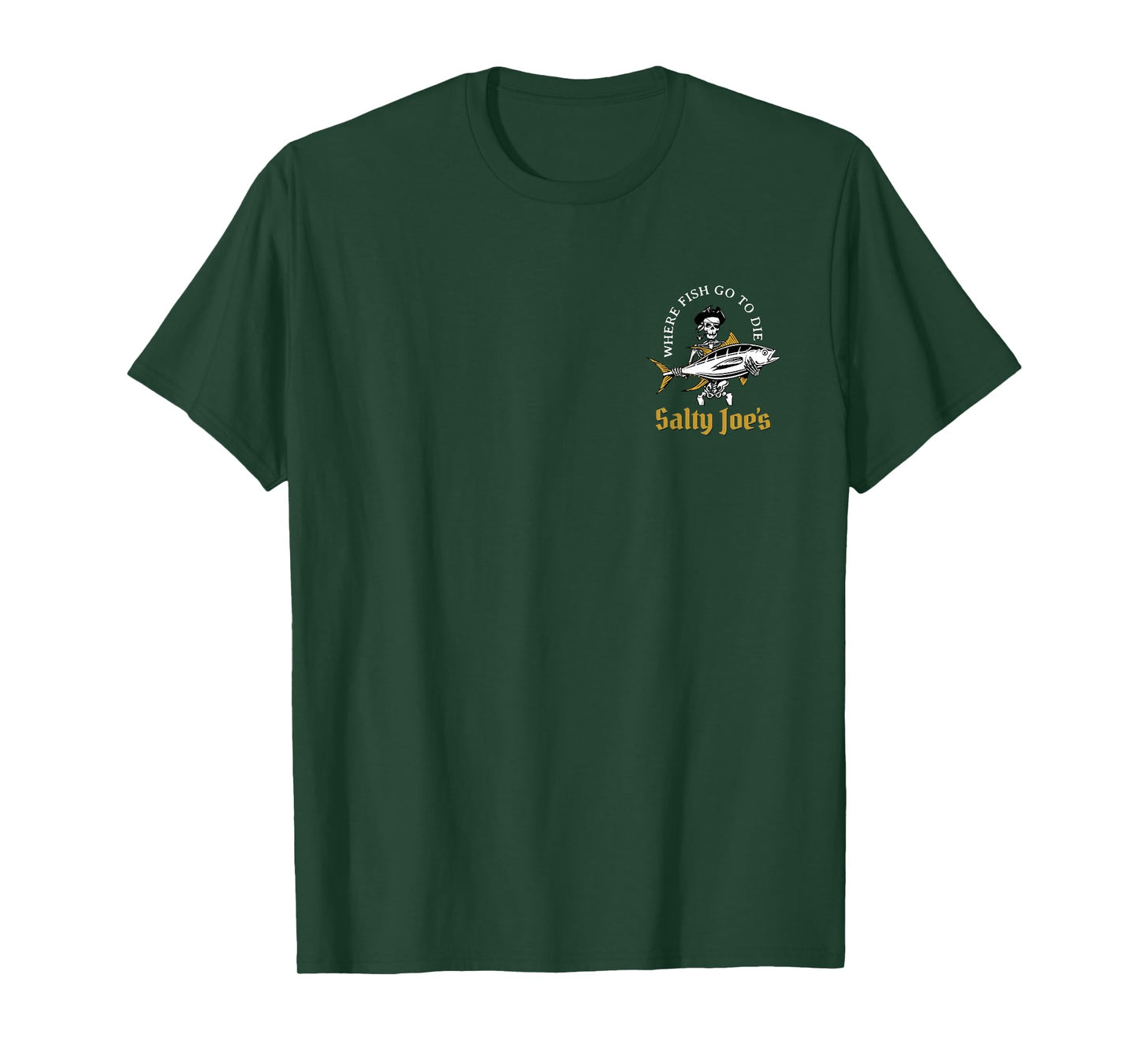 Salty Joe's Ol' Angler Fishing Logo Surf Shop T-Shirt