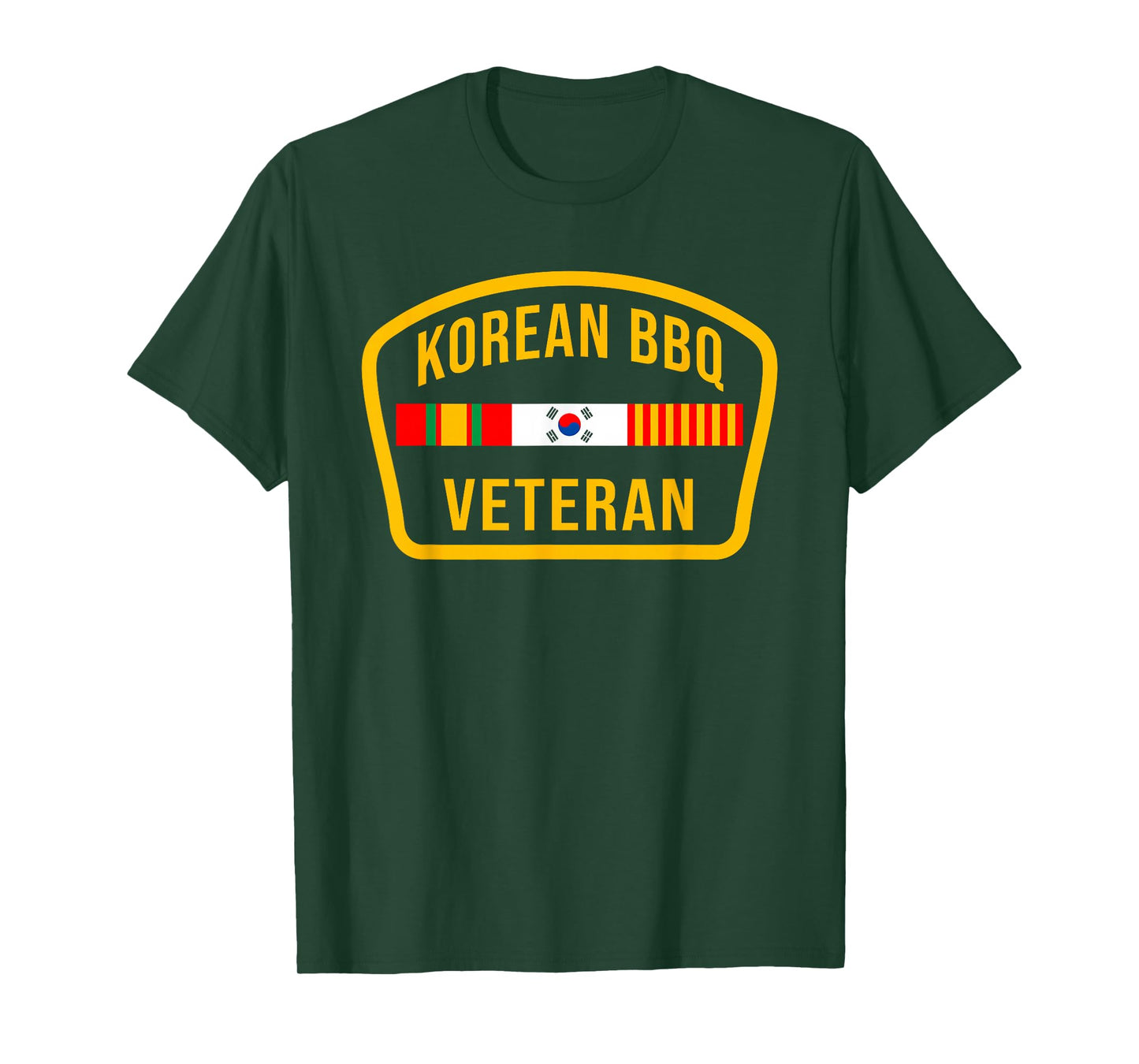 Korean BBQ Veteran Funny Food Lover Gym Cheat Day Military T-Shirt