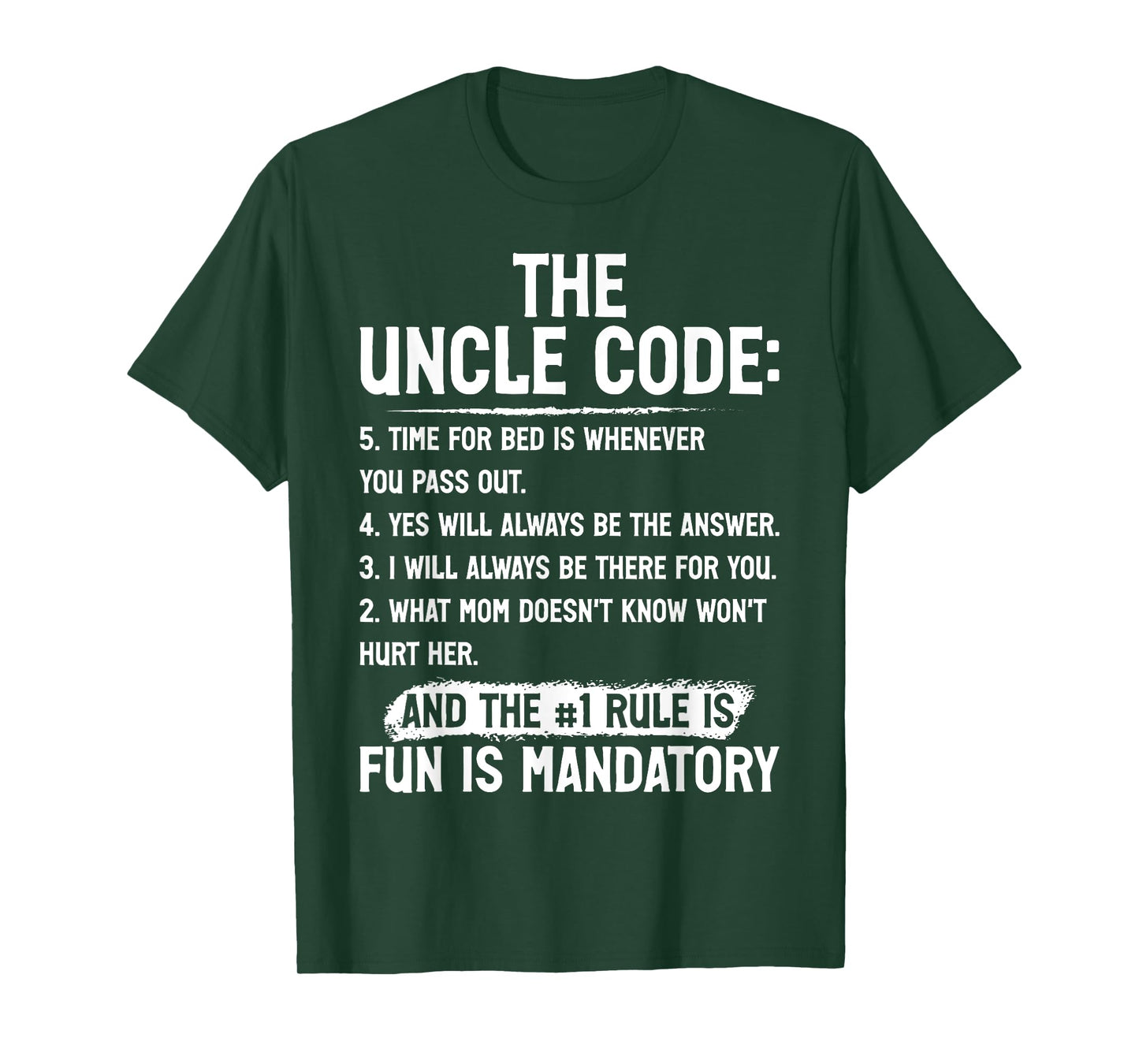 Mens Funny Uncle Gifts From Niece Nephew Funny the Uncle Code T-Shirt