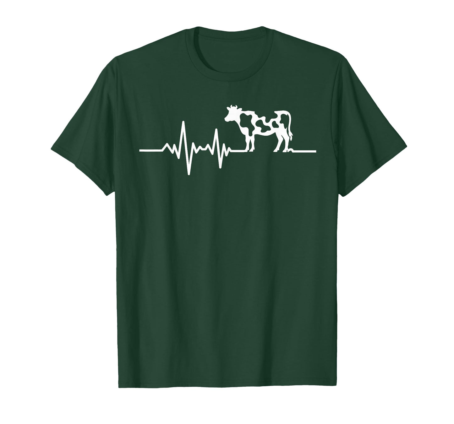 Cow Heartbeat Dairy Farming Ranch Life Cattle Lover Gifts T-Shirt