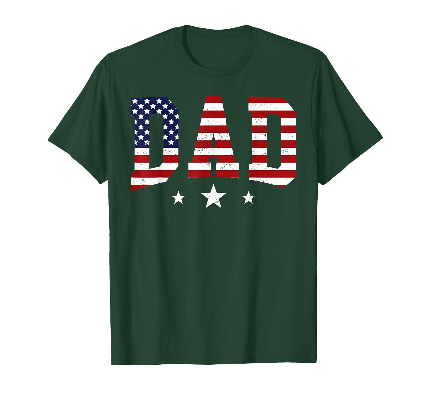 Dad American Flag Stars Patriotic Father And Stripes Fathers T-Shirt