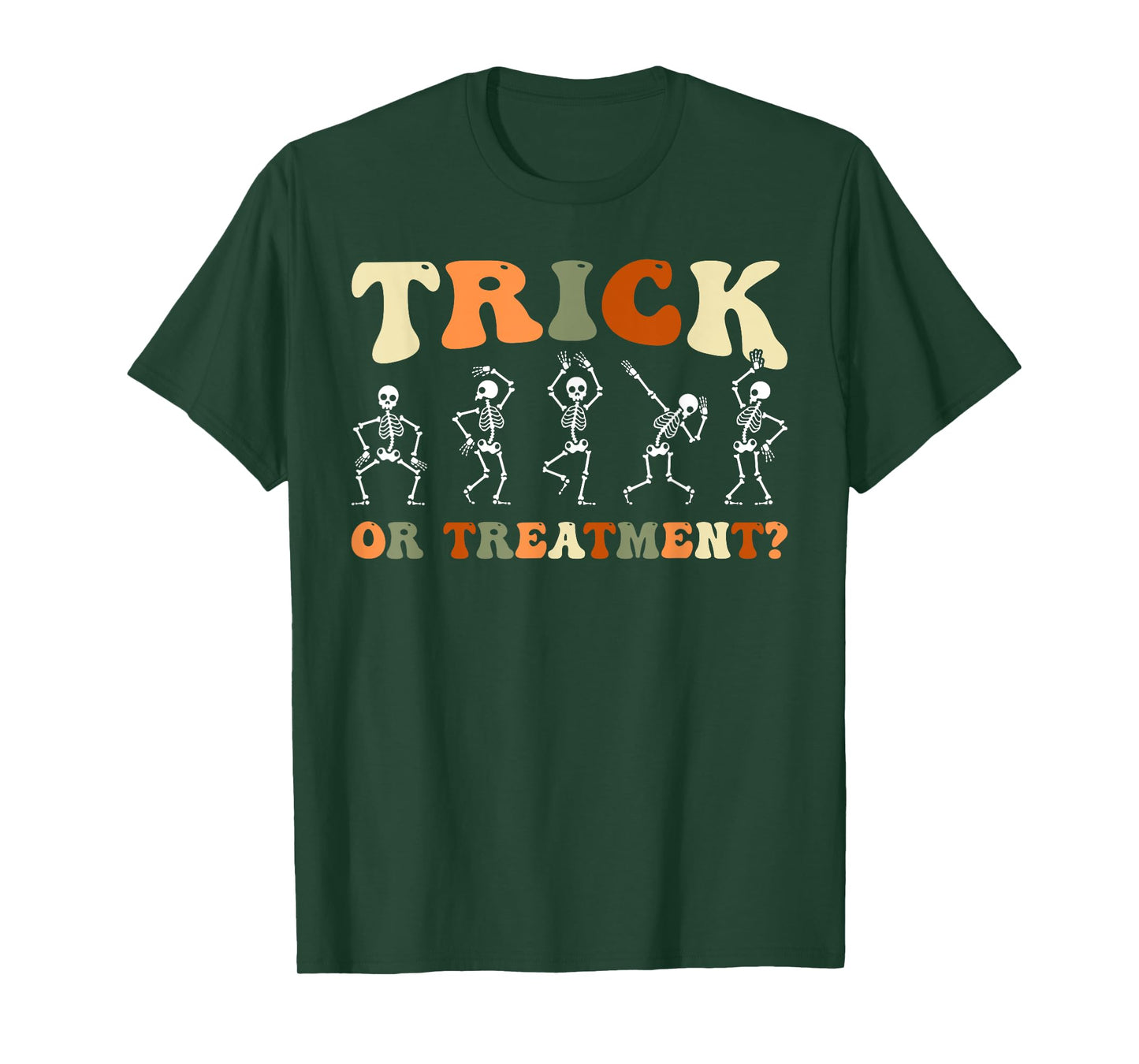 Trick Or Treatment Physical Therapy PT Halloween Skeletons T-Shirt
