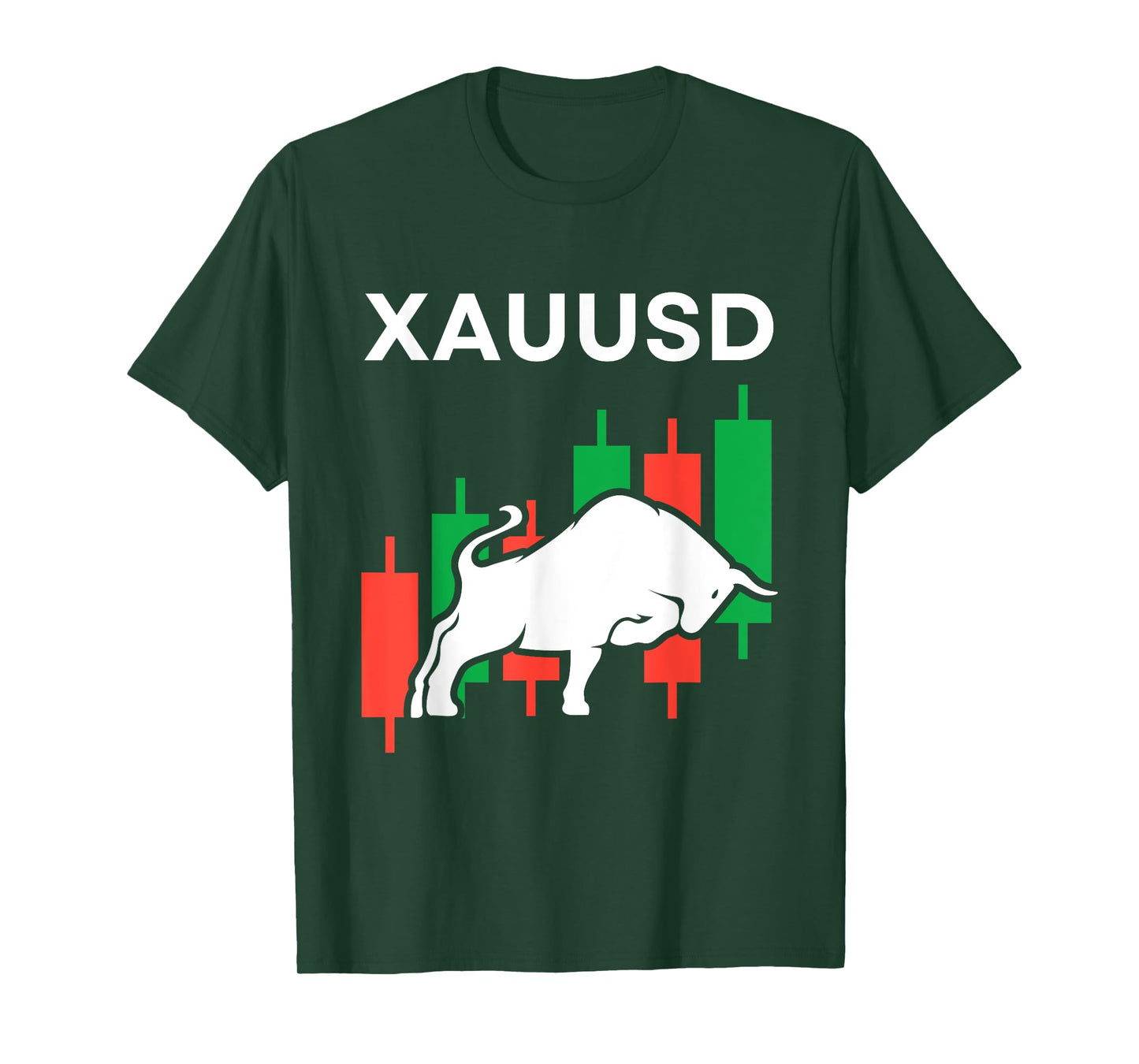 Trading Design For Men Women XAUUSD Forex Day Trader Bull T-Shirt
