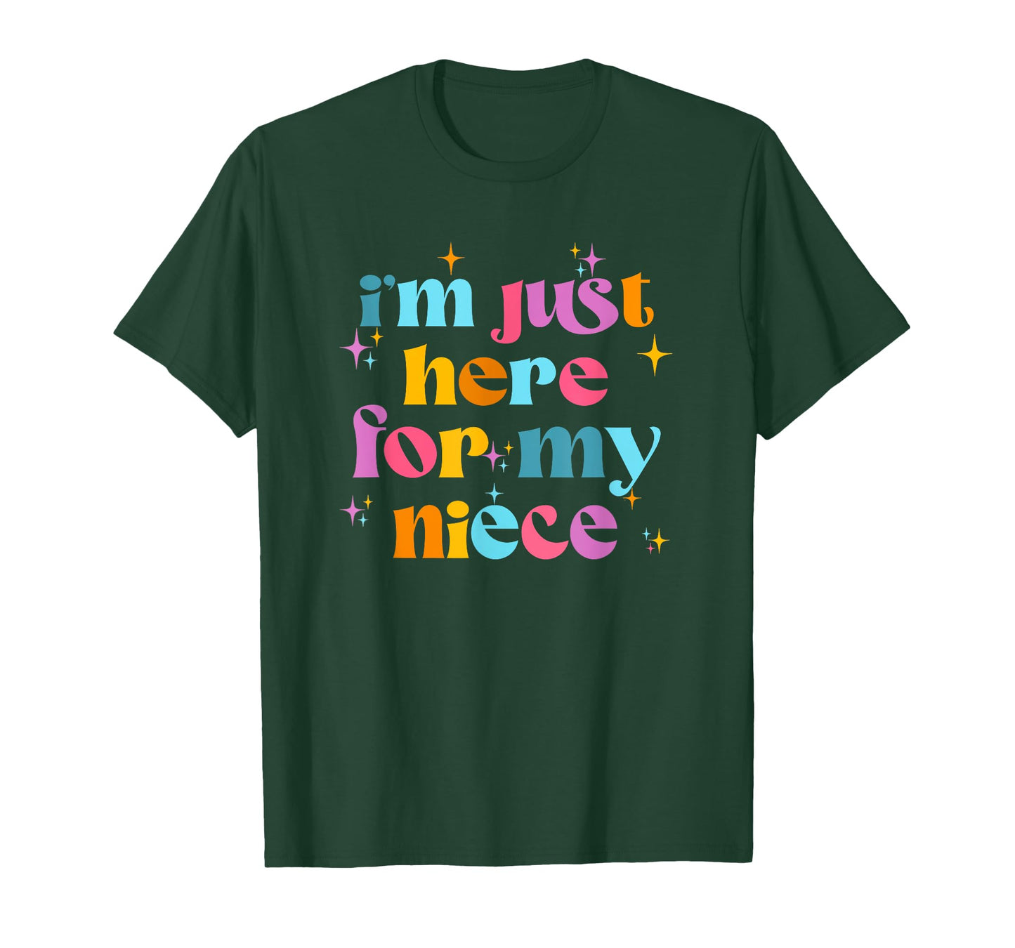 Funny Aunt Life Auntie Groovy I'm Just Here For My Niece T-Shirt