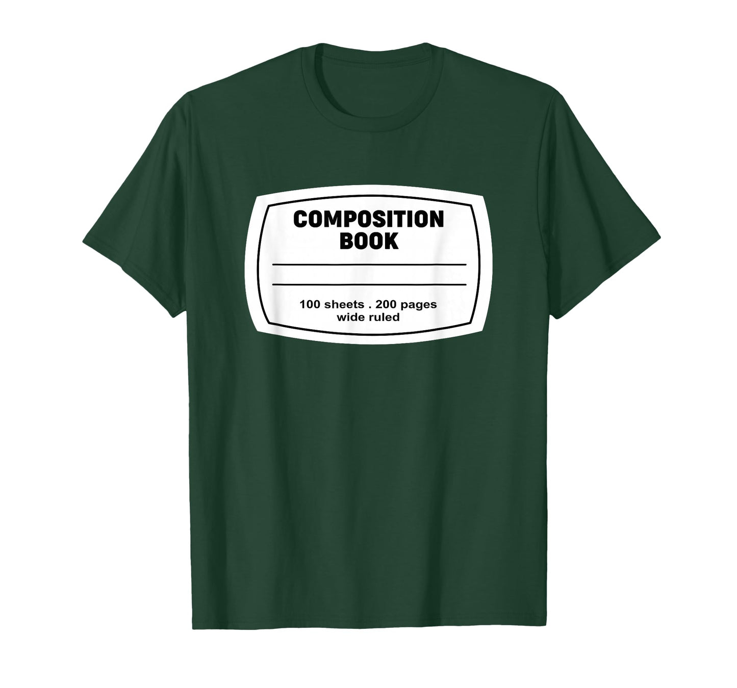 Composition Notebook Halloween Costume Teacher Student T-Shirt