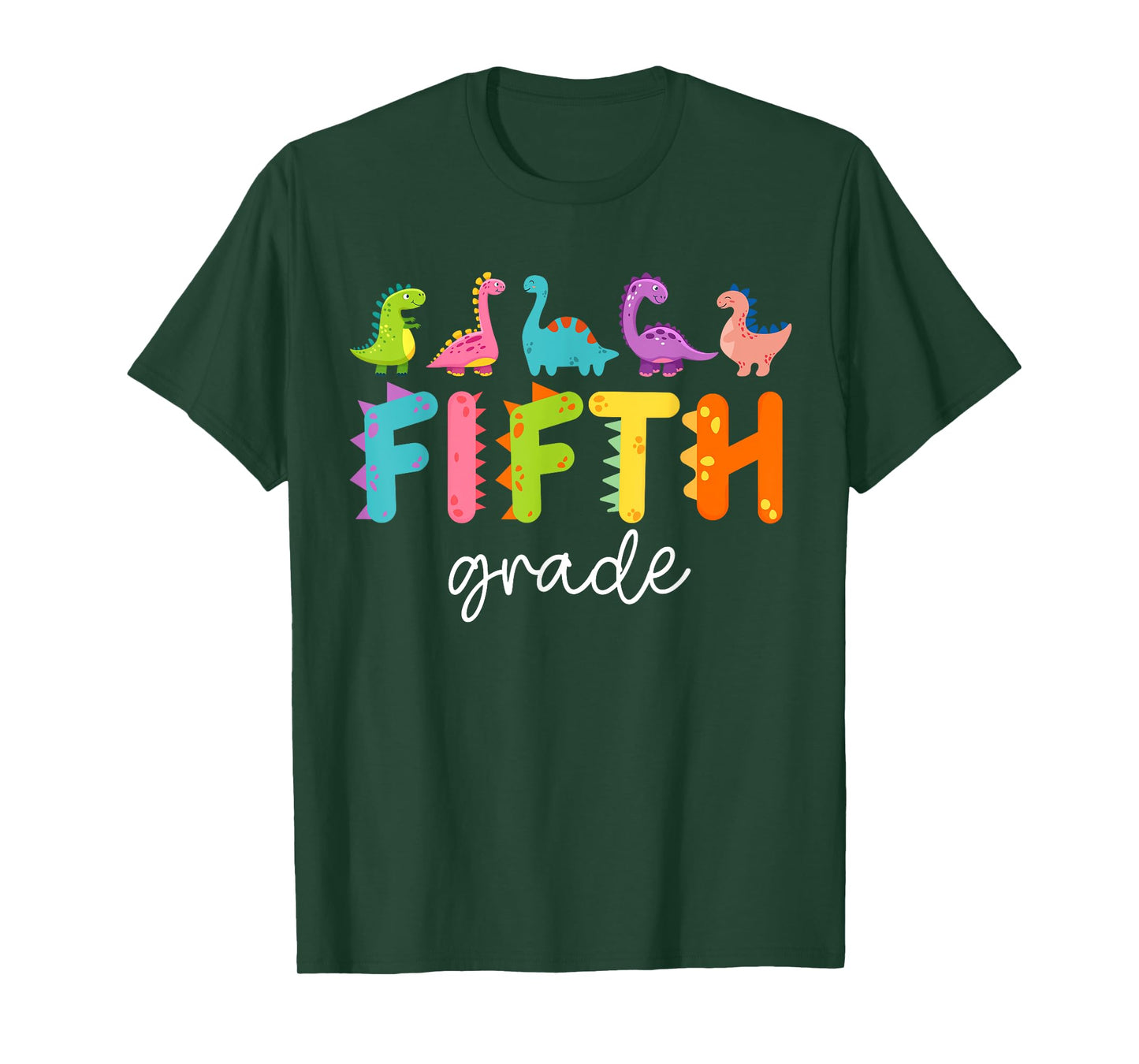 Fifth Grade Dinosaurs Back To School 5th Grade Teacher T-Shirt