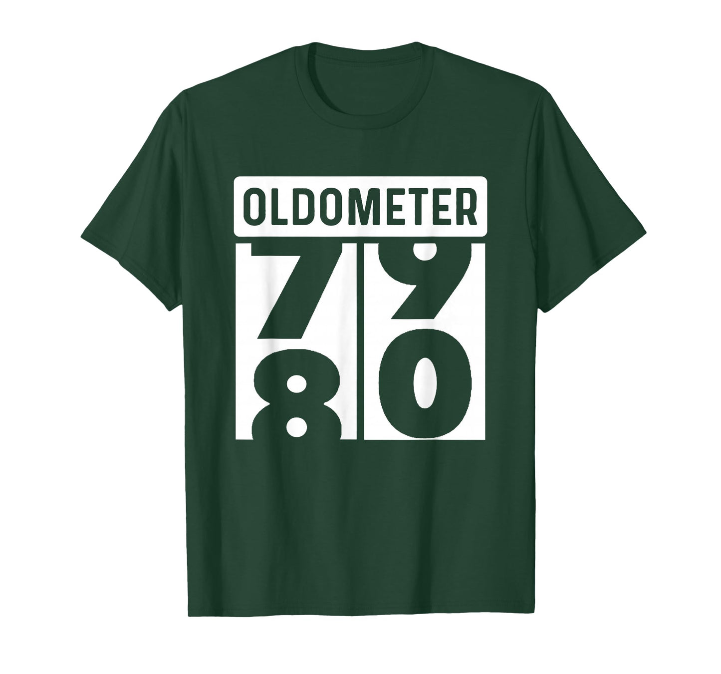 Classic Car Truck Tractor Auto Mechanic Collector Oldometer Odometer Funny 80th Birthday Gift 80 yrs Old Joke T-Shirt