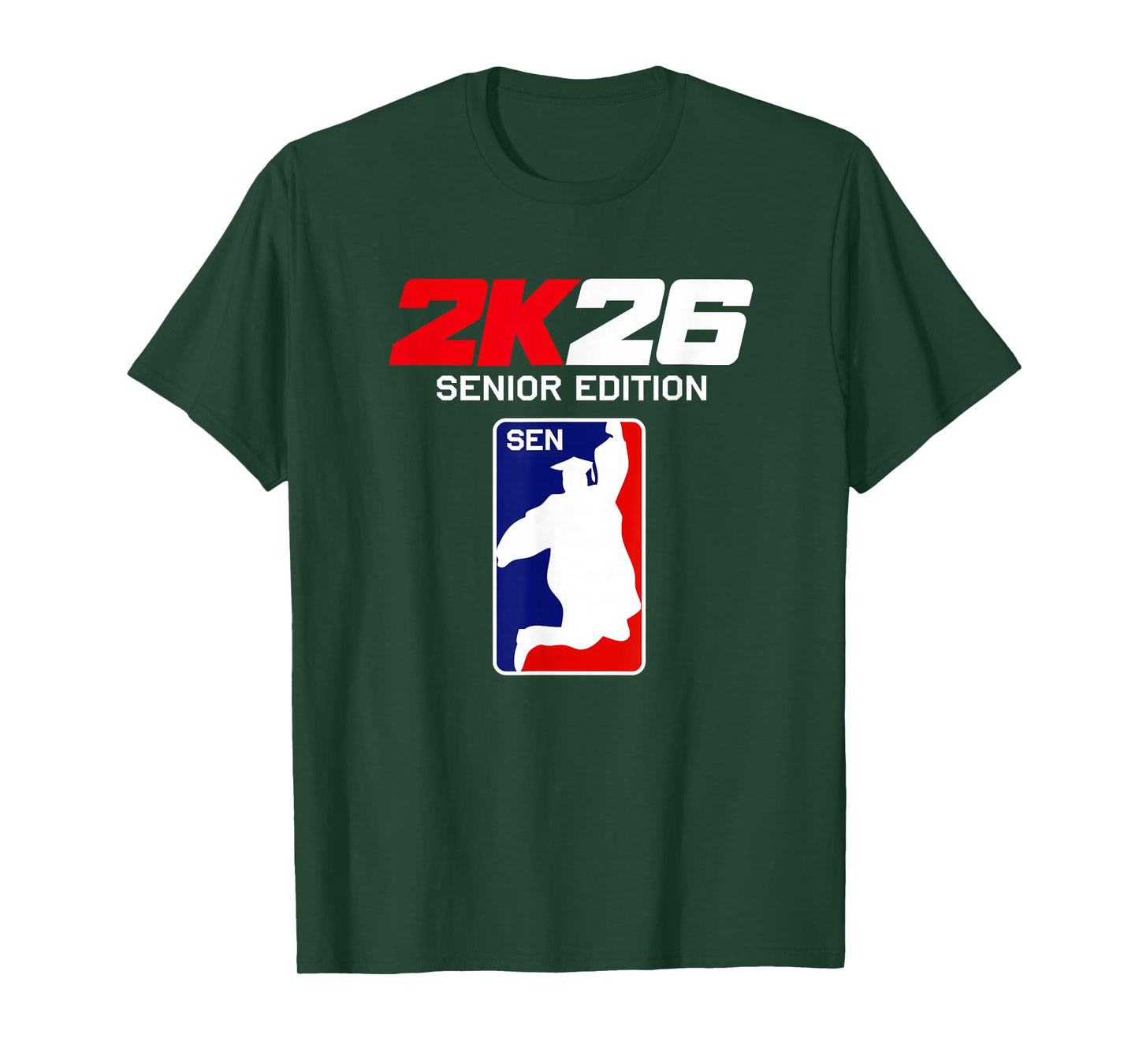 Class of 2026 Senior Year Gamer Style Basketball Grad T-Shirt