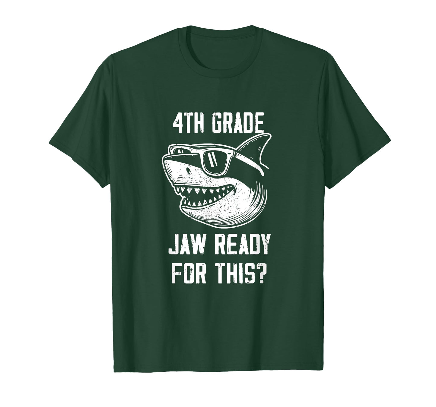 4th Grade Jaw Ready For This Kids Shark Ocean Wildlife T-Shirt
