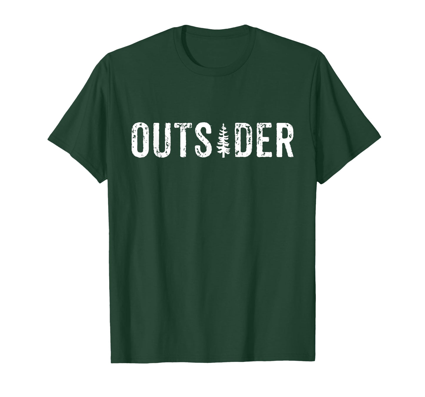 Outsider Tree Nature Hiking Camping Fishing Kayaking Running T-Shirt