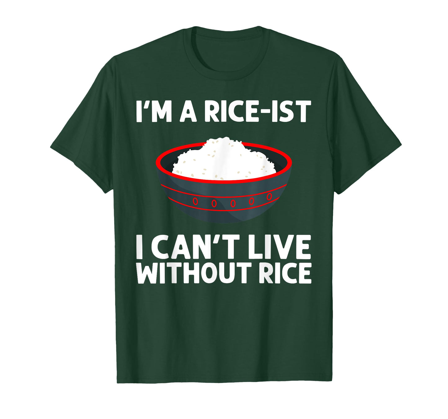 Funny Rice Art For Men Women Asian Chinese Filipino Food T-Shirt
