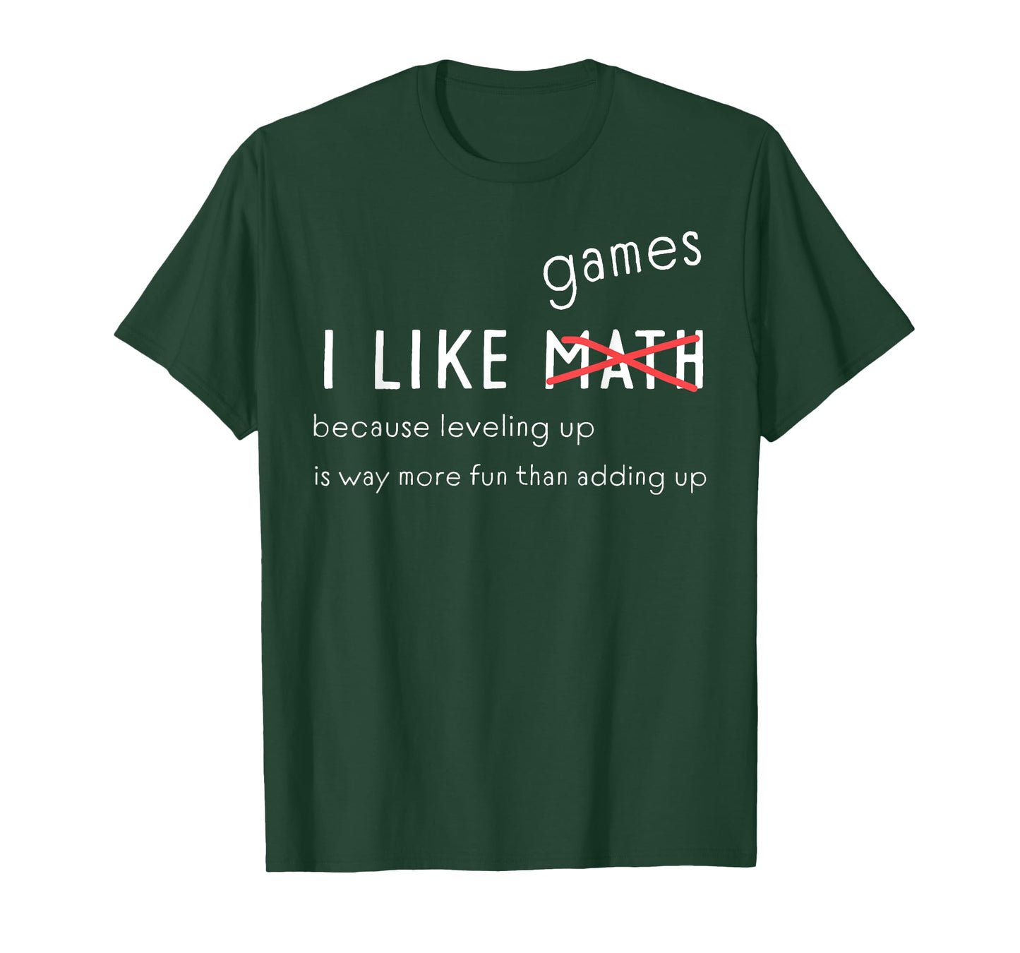 Funny I Like Video Games Not Math Gamer Humor Gaming Lovers T-Shirt