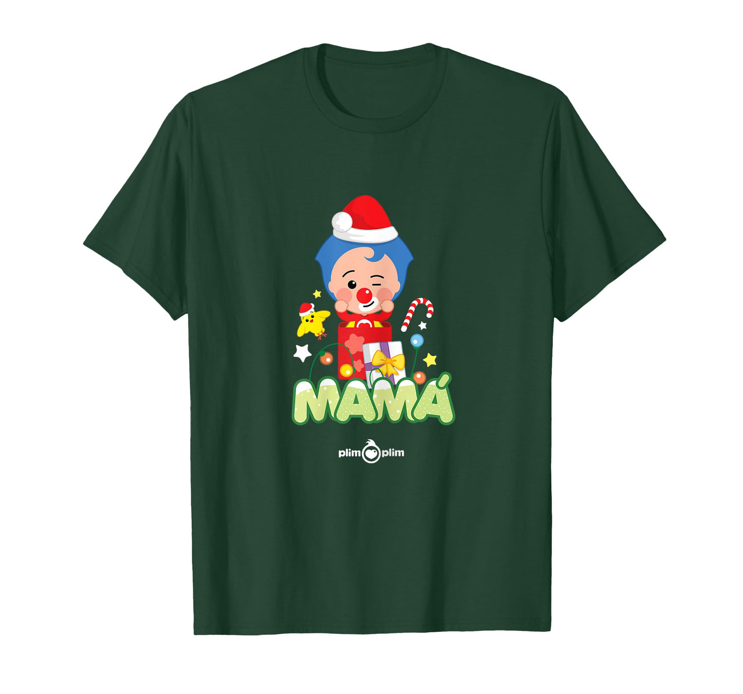 Plim Plim Women's Christmas Edition T-Shirt - Blue, X-Small, Short Sleeve, Round Neck, Cotton Blend, Durable and Comfortable, Christmas Fans, All Ages