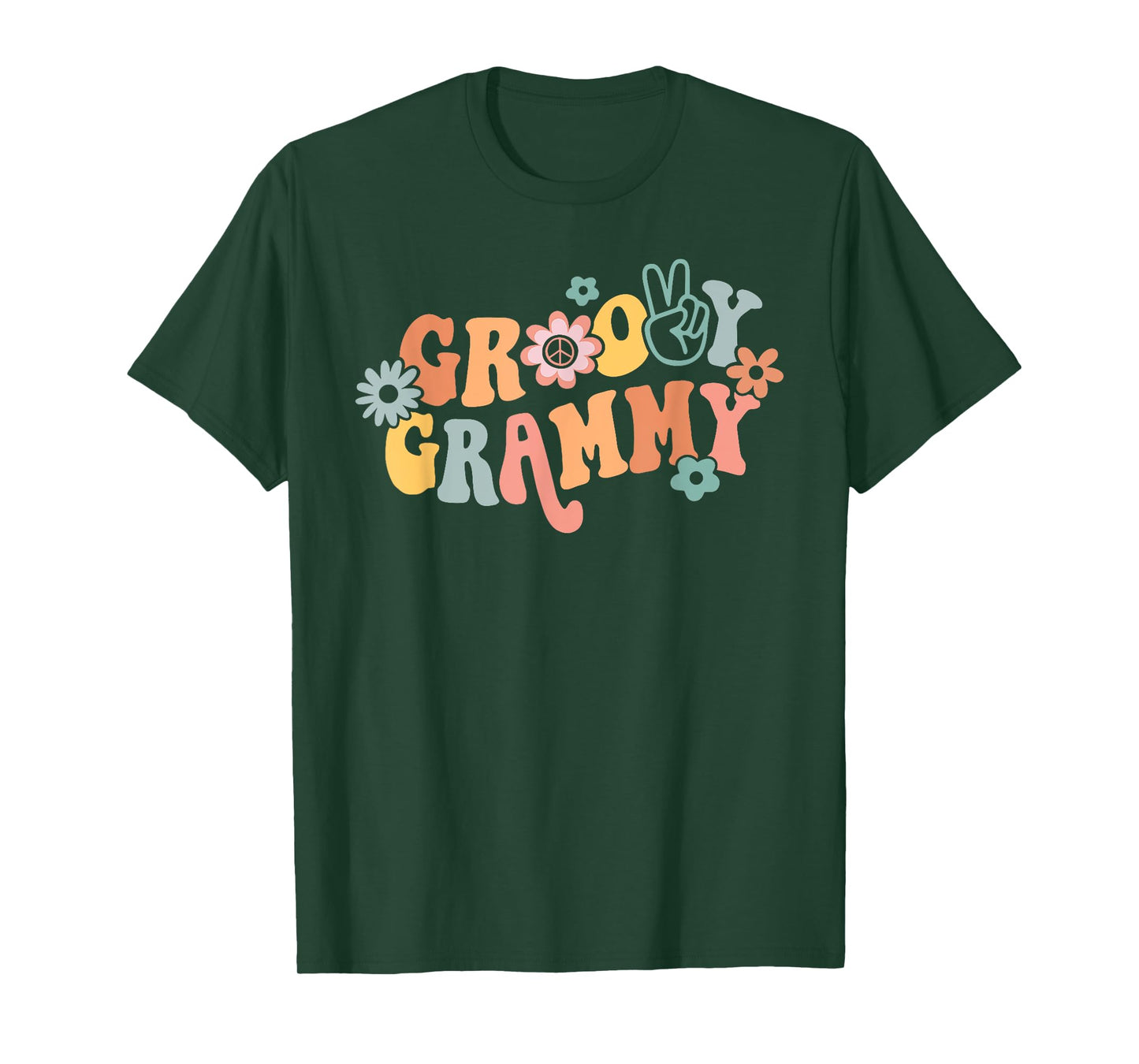 Groovy Grammy One Thankful Grammy Valentines Day Mothers Day T-Shirt