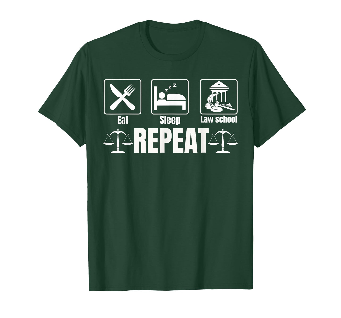 Law School Eat Sleep Study Repeat Lawyer Law Student T-Shirt