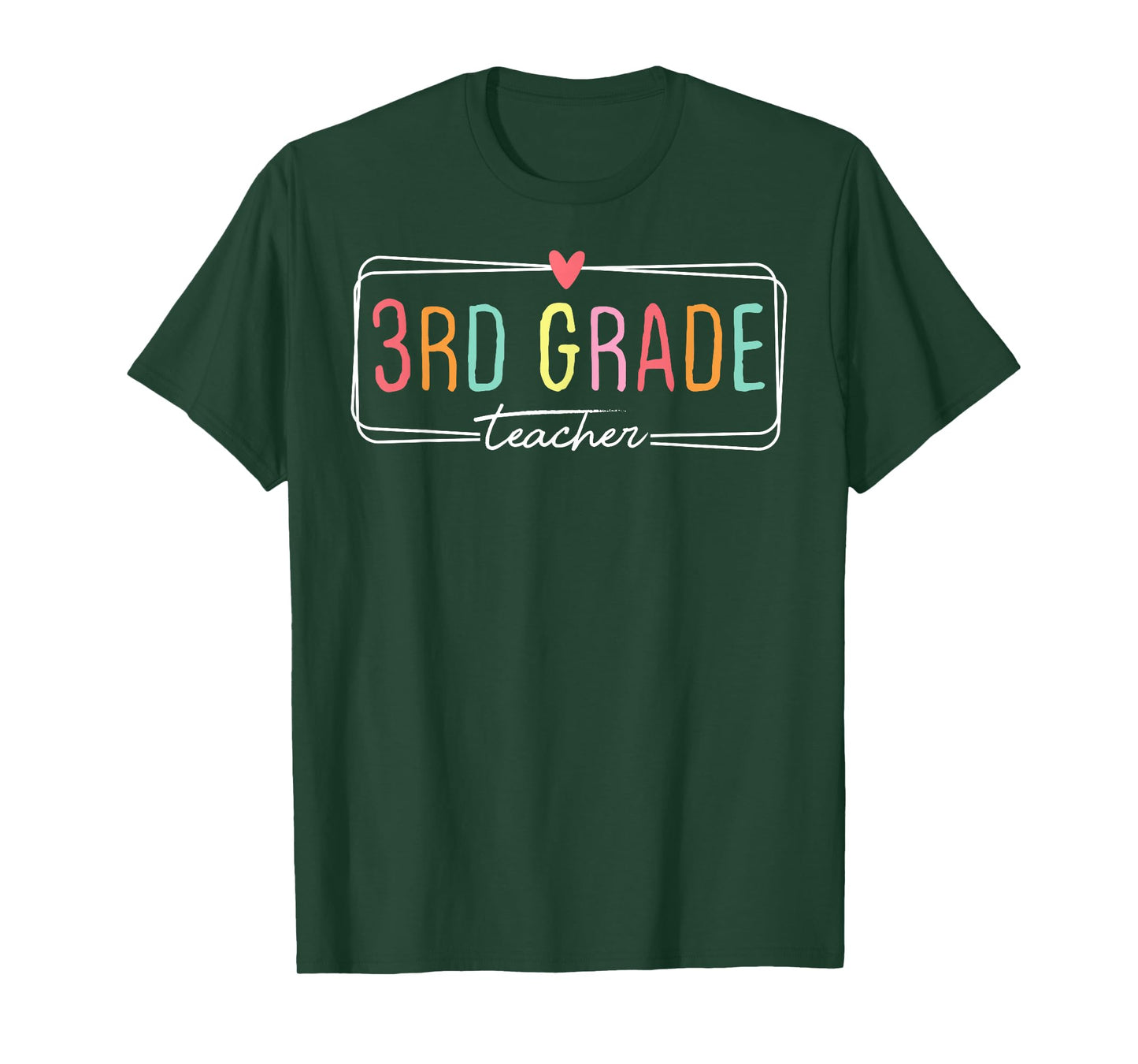 Third Grade Teacher Life 3rd Grade Back To School Heart Love Men Women Girls Kids T-Shirt