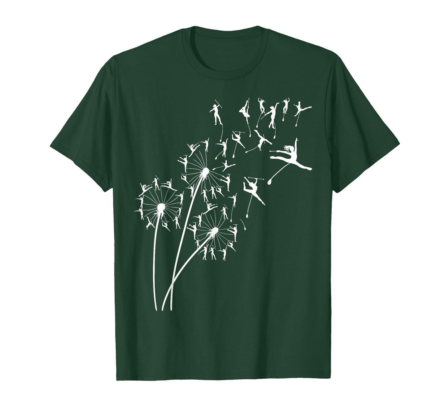 Dandelion Baton Twirler Flower, Floral Baton Twirling Tree T-Shirt