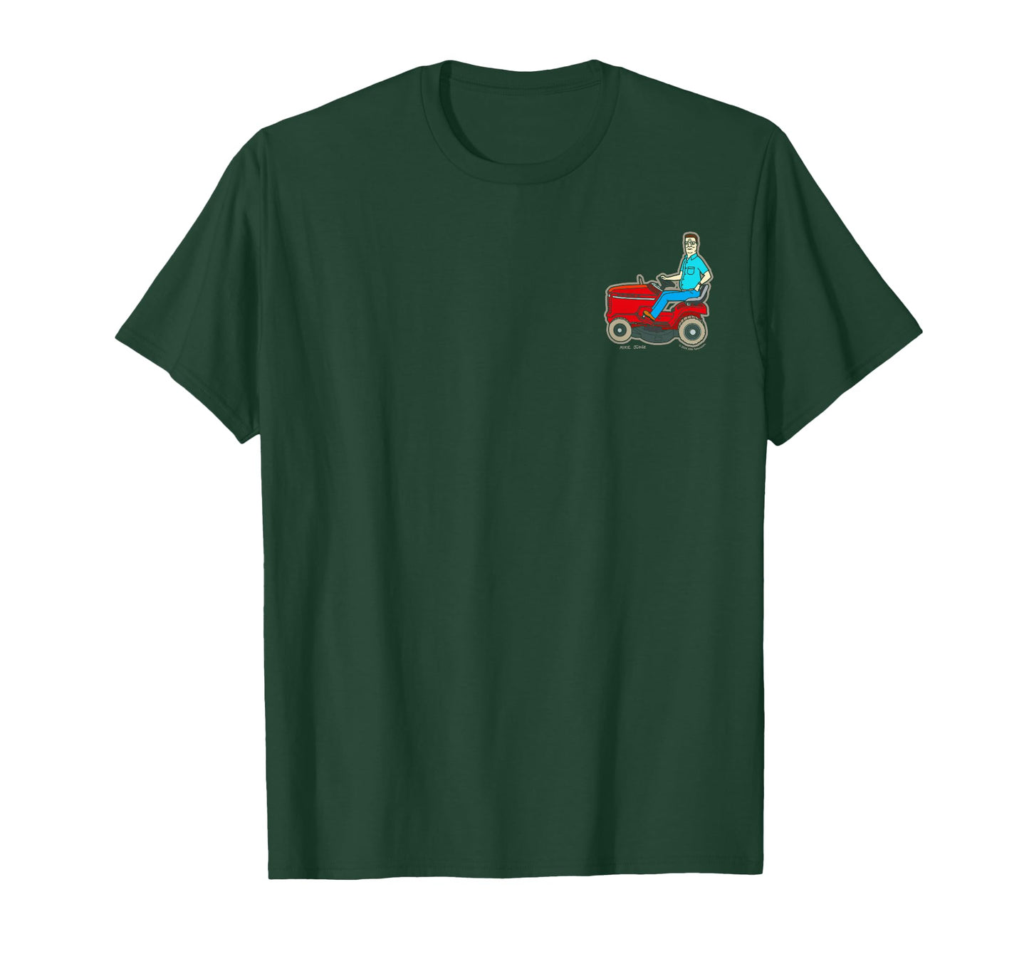 King Of The Hill Hank Hill Mows Small Left Chest Pocket Logo T-Shirt