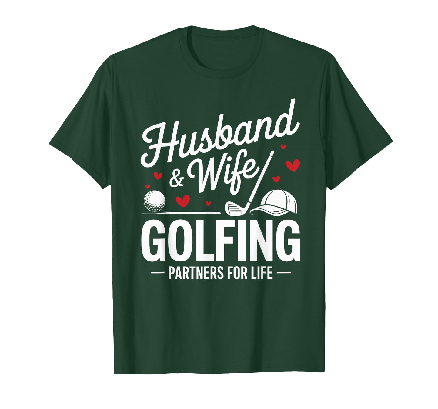 Husband and Wife Golfing Partners Couples Matching Golf T-Shirt