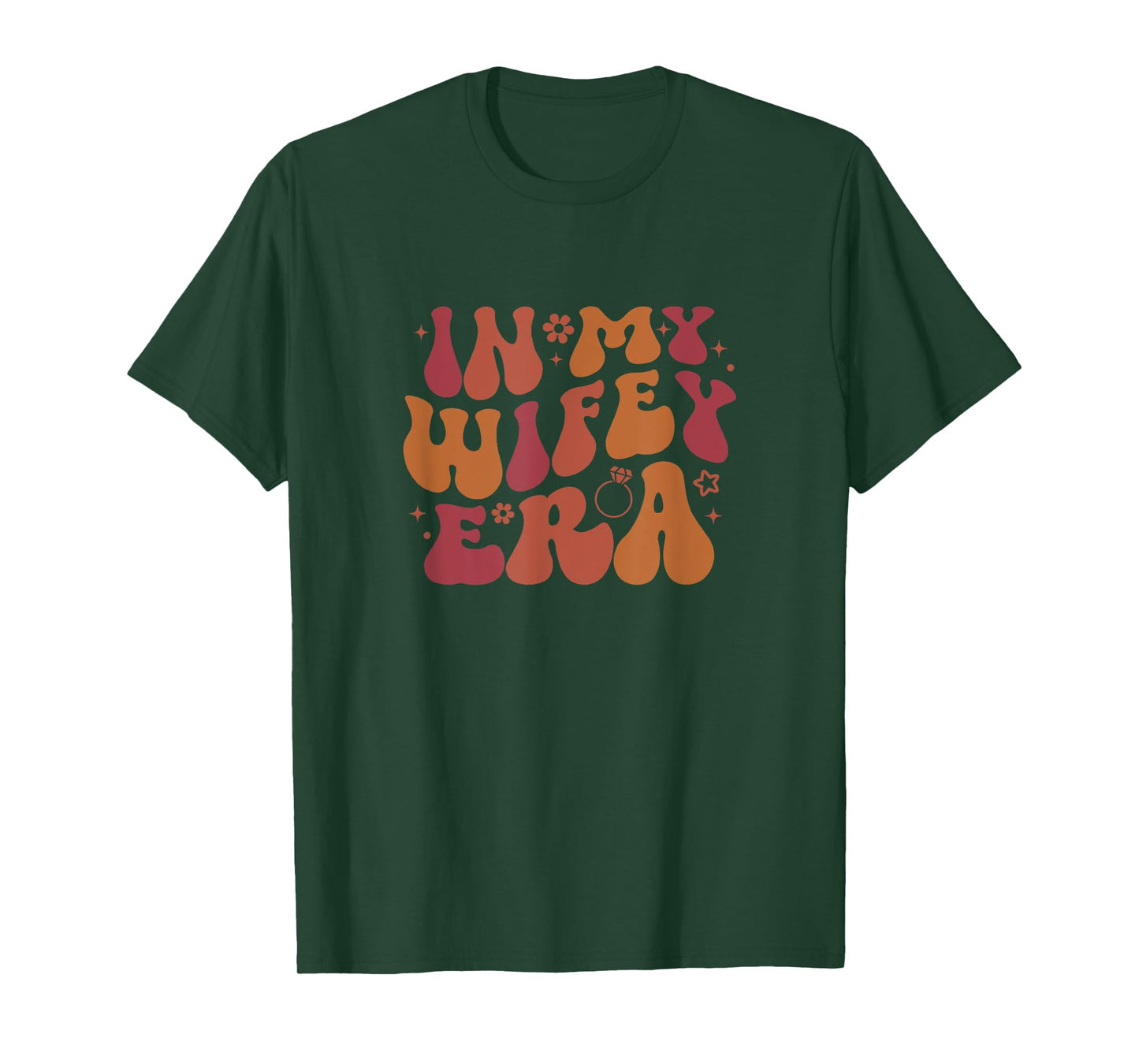 In My Wifey Era Groovy Funny Wife Bride Fiance Engagement T-Shirt