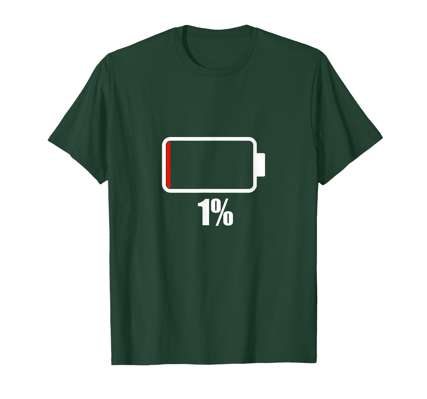 Battery 1% [1% remaining] Battery Dead tshirt battery low T-Shirt