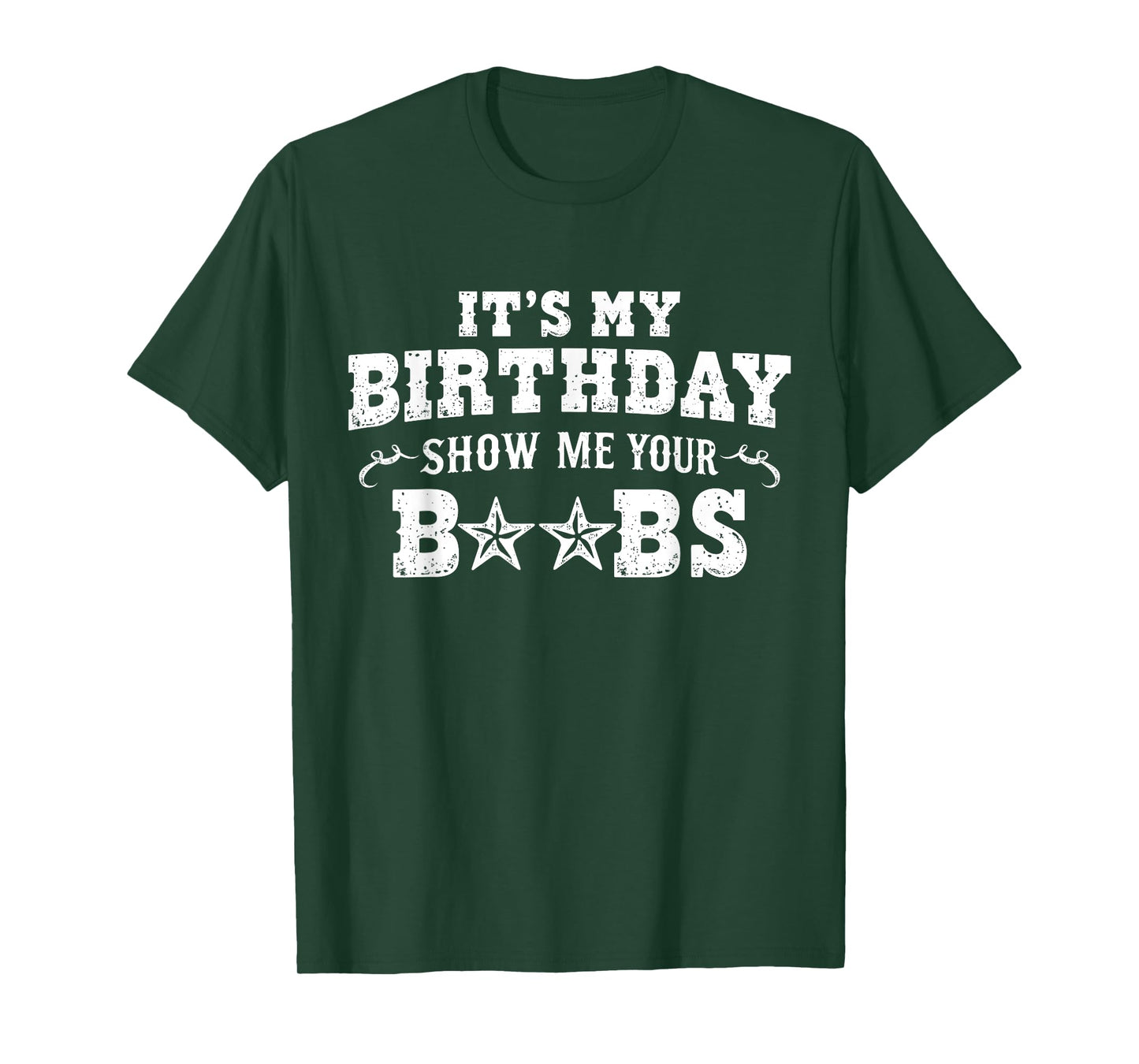 It's My Birthday Show Me Your Boobs Men's Humor Funny T-Shirt