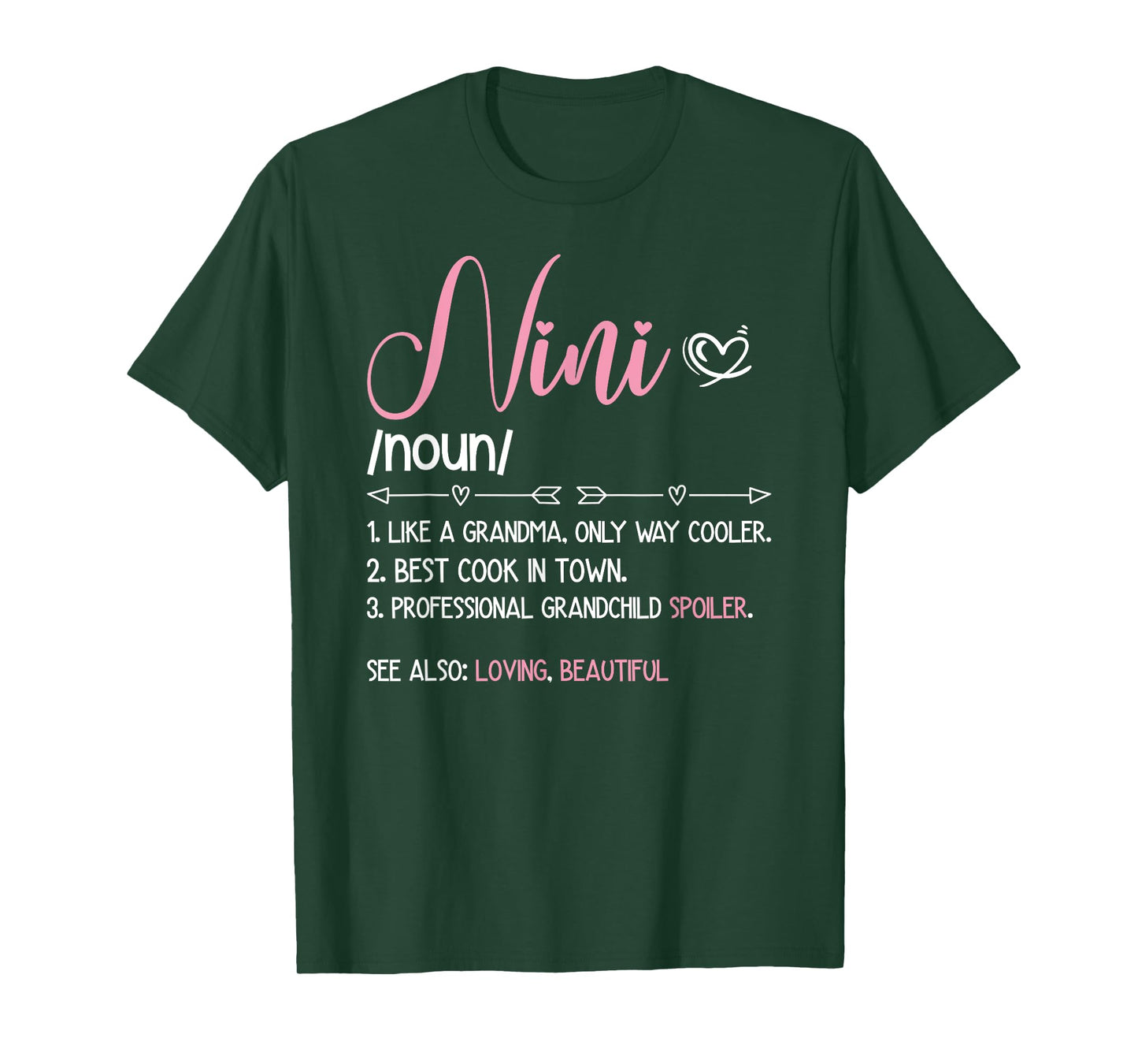 Nini Grandma Definition Nini Grandmother T-Shirt