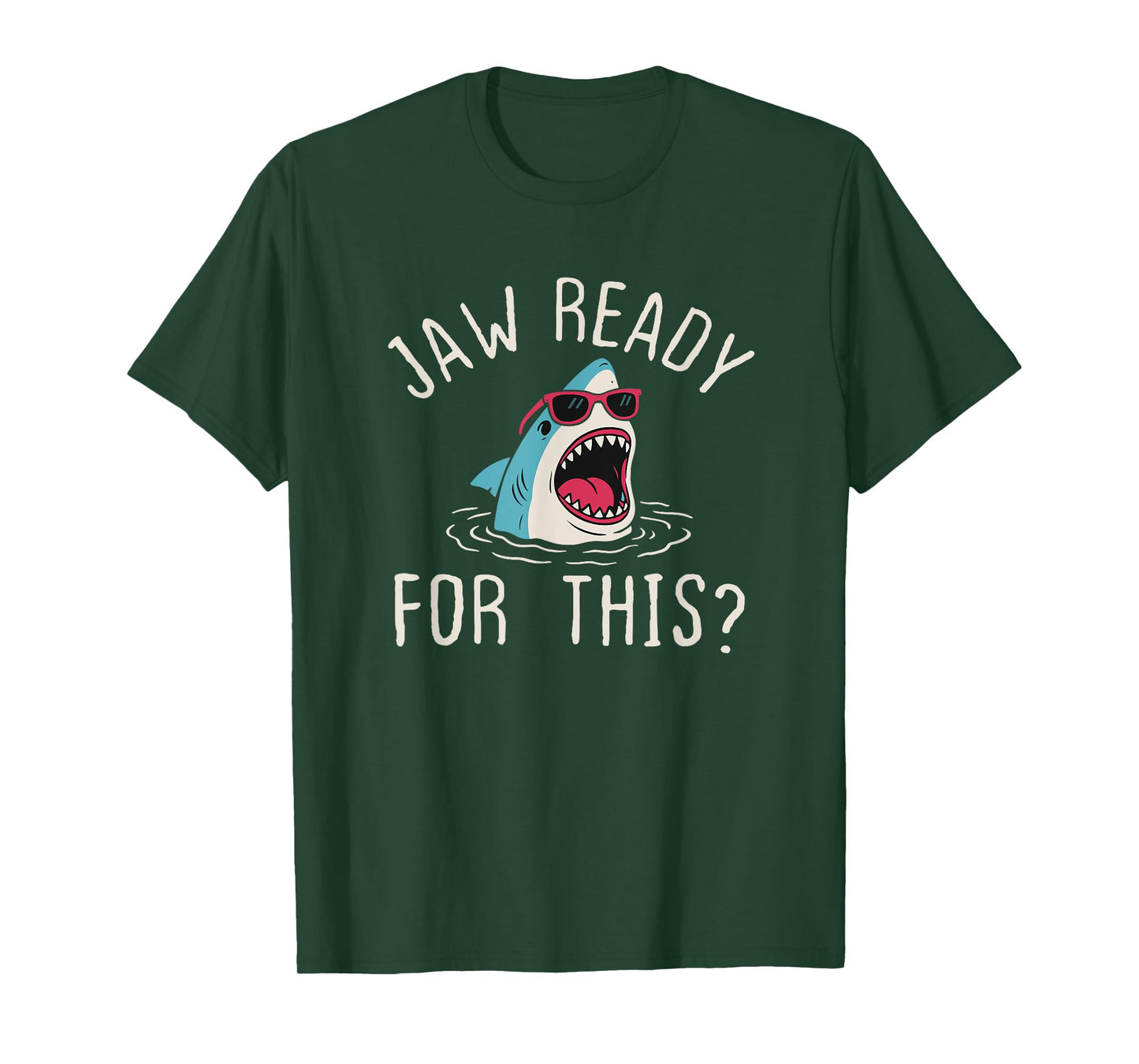 Funny Shark Summer - Jaw Ready For This Shark Ocean Wildlife T-Shirt