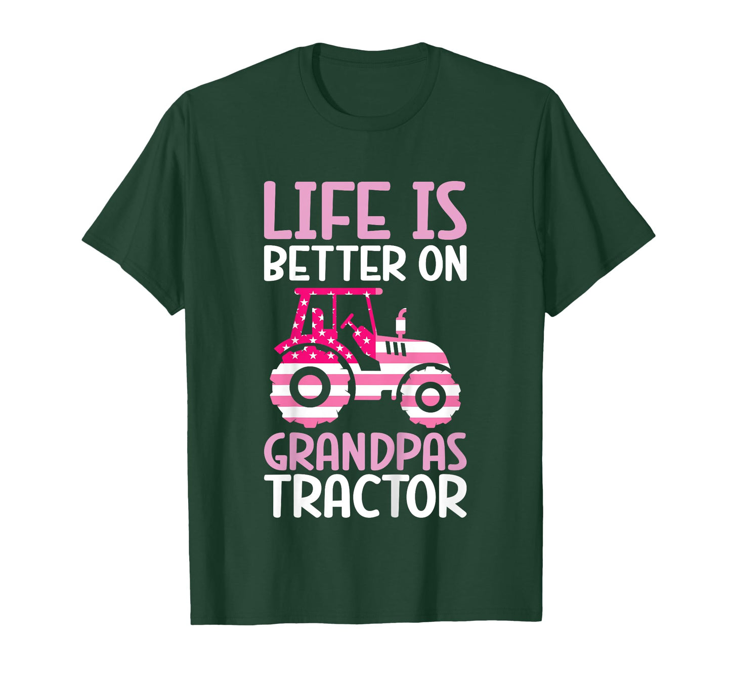 Tractor Girls Life Is Better On Grandpas Tractor T-Shirt