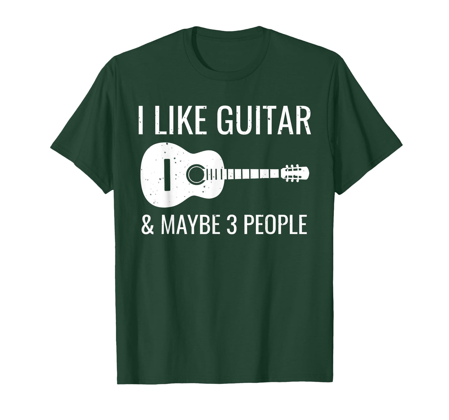 I Like Guitar & Maybe 3 People Funny Music Introvert Guitar T-Shirt