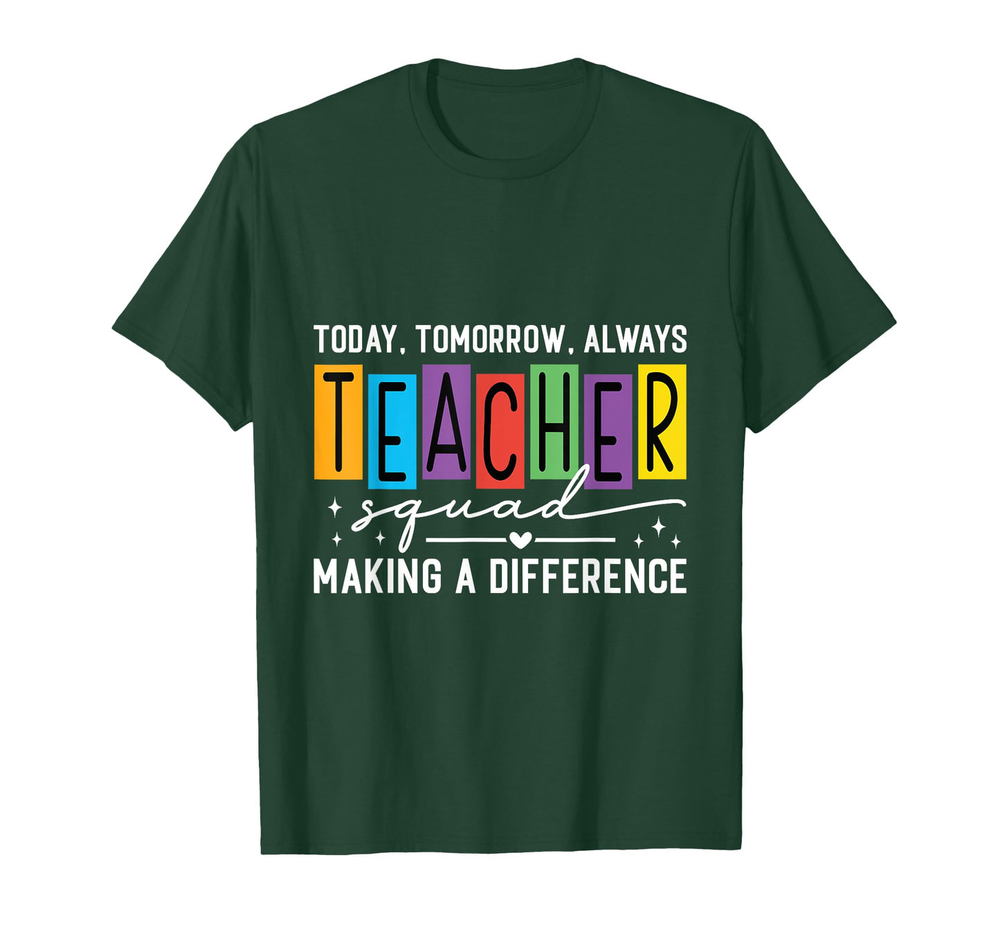 Teacher Squad Making a Difference Back to School Cute Retro T-Shirt