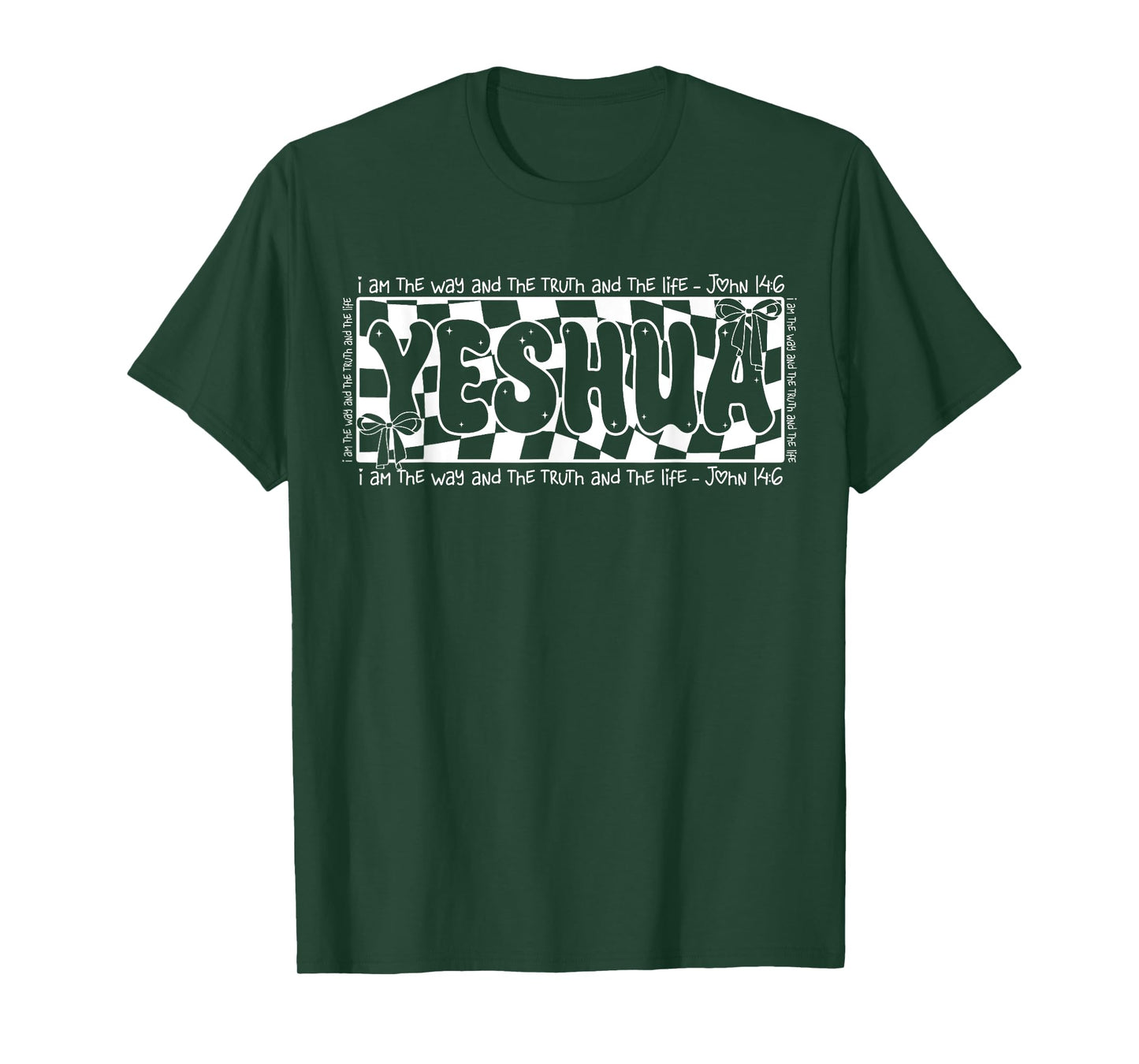 Religious Yeshua Jesus The Way Truth Life Christian Bible T-Shirt